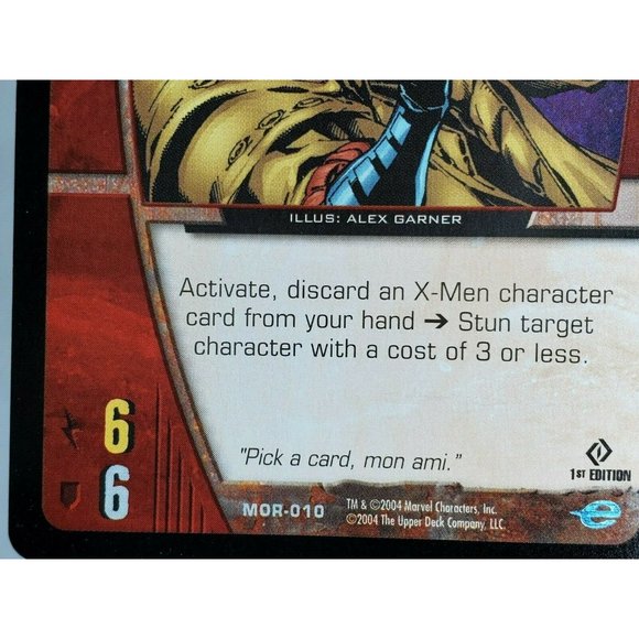 Upper Deck VS. System X-Men Marvel Gambit Remy Lebeau 2004 Trading Card - Picture 8 of 10